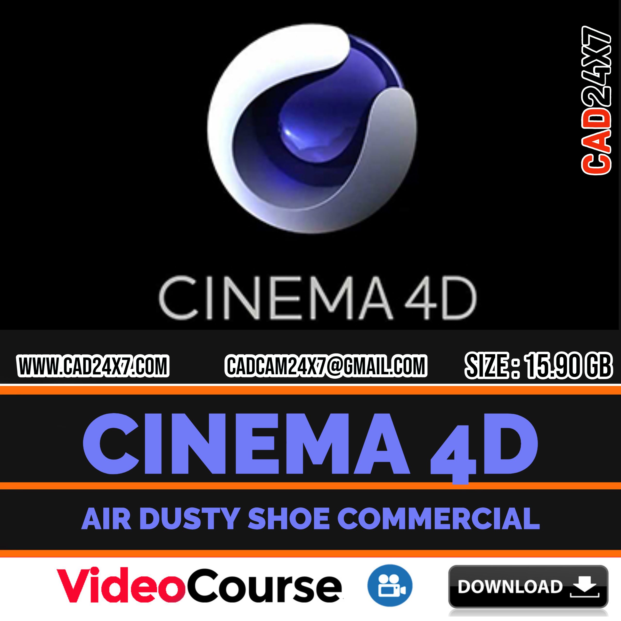Cinema 4D – Air Dusty Shoe Commercial
