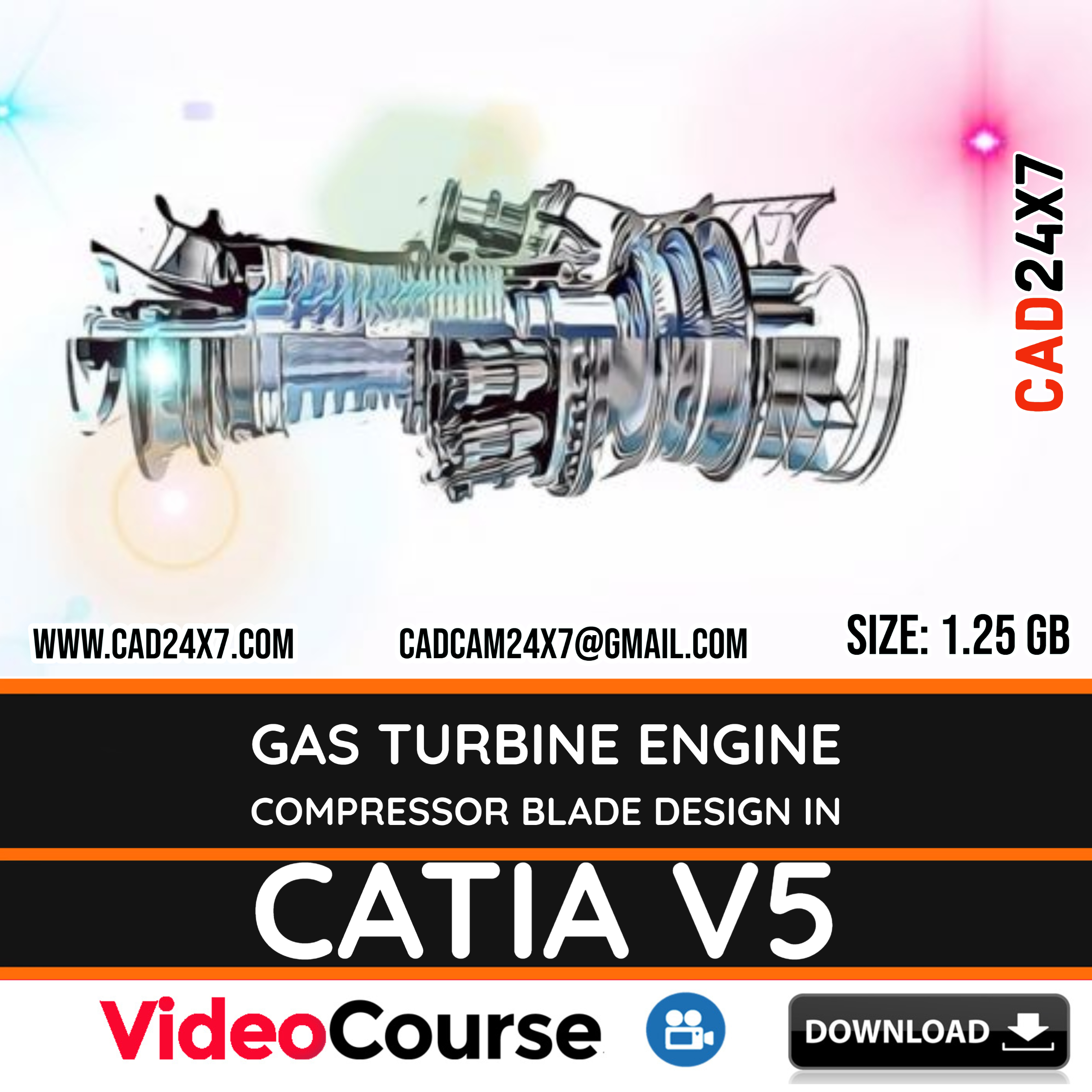 Gas Turbine Engine Compressor Blade Design in CATIA V5