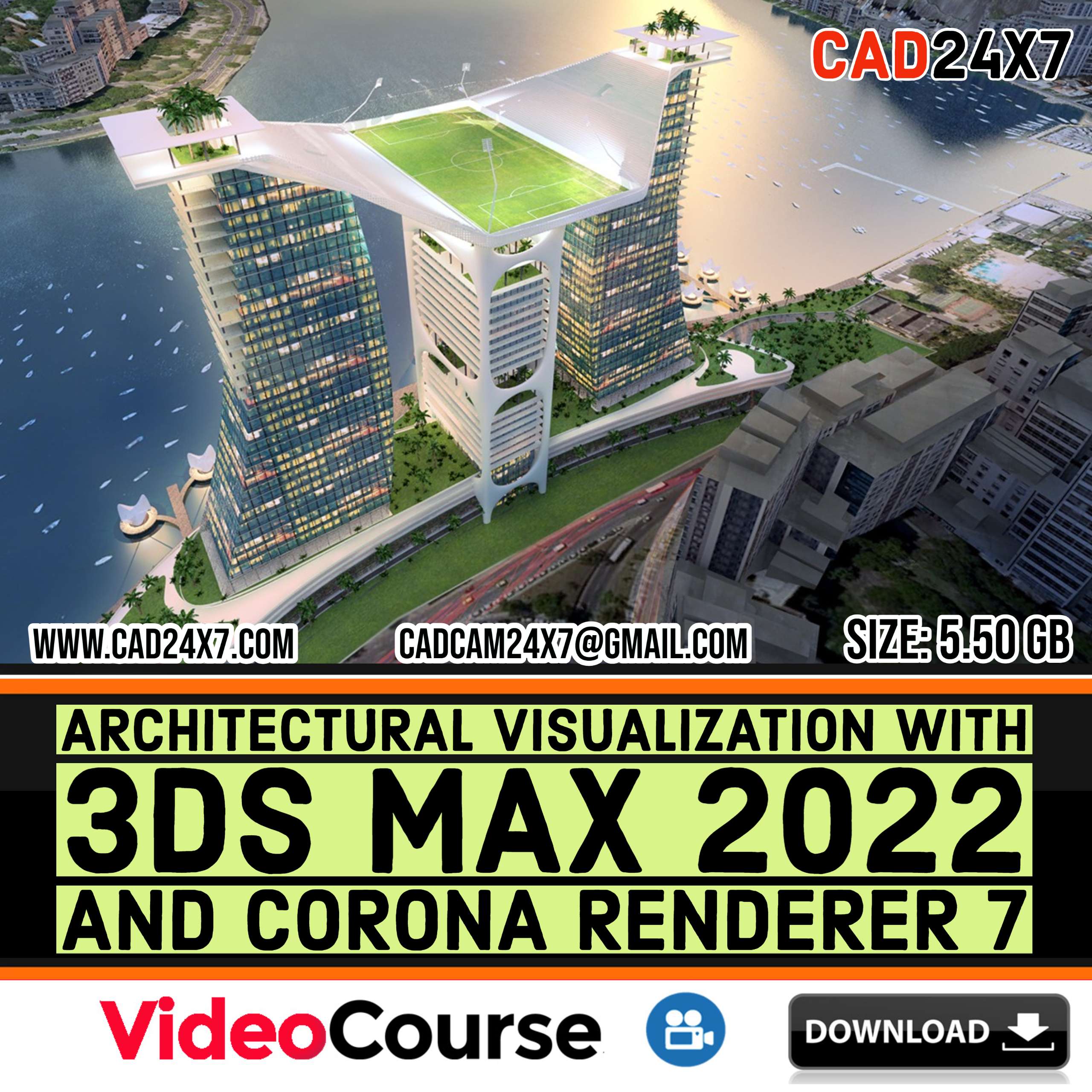 Architectural visualization with 3ds Max 2022 and Corona Renderer 7