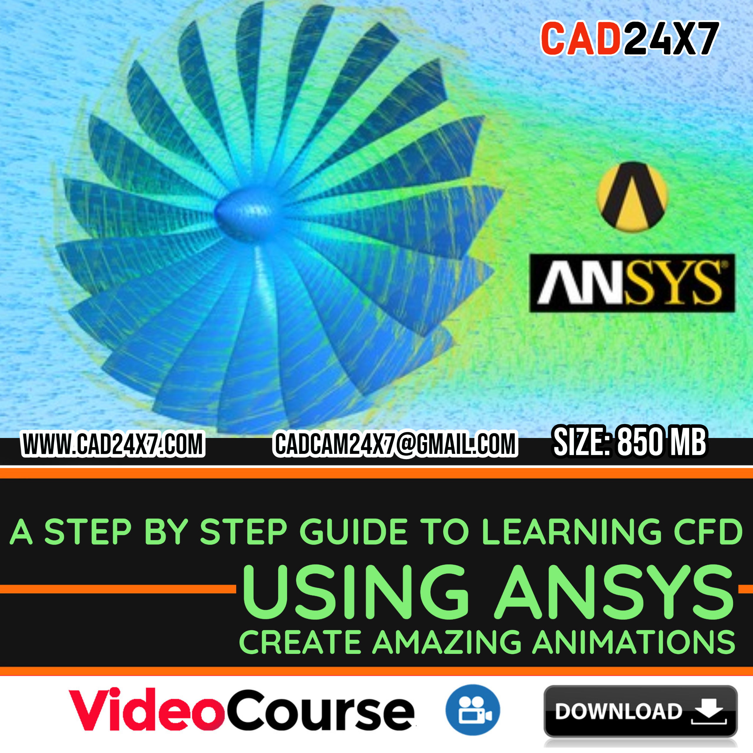 A Step by Step Guide to Learning CFD using ANSYS Create Amazing Animations-XCOD