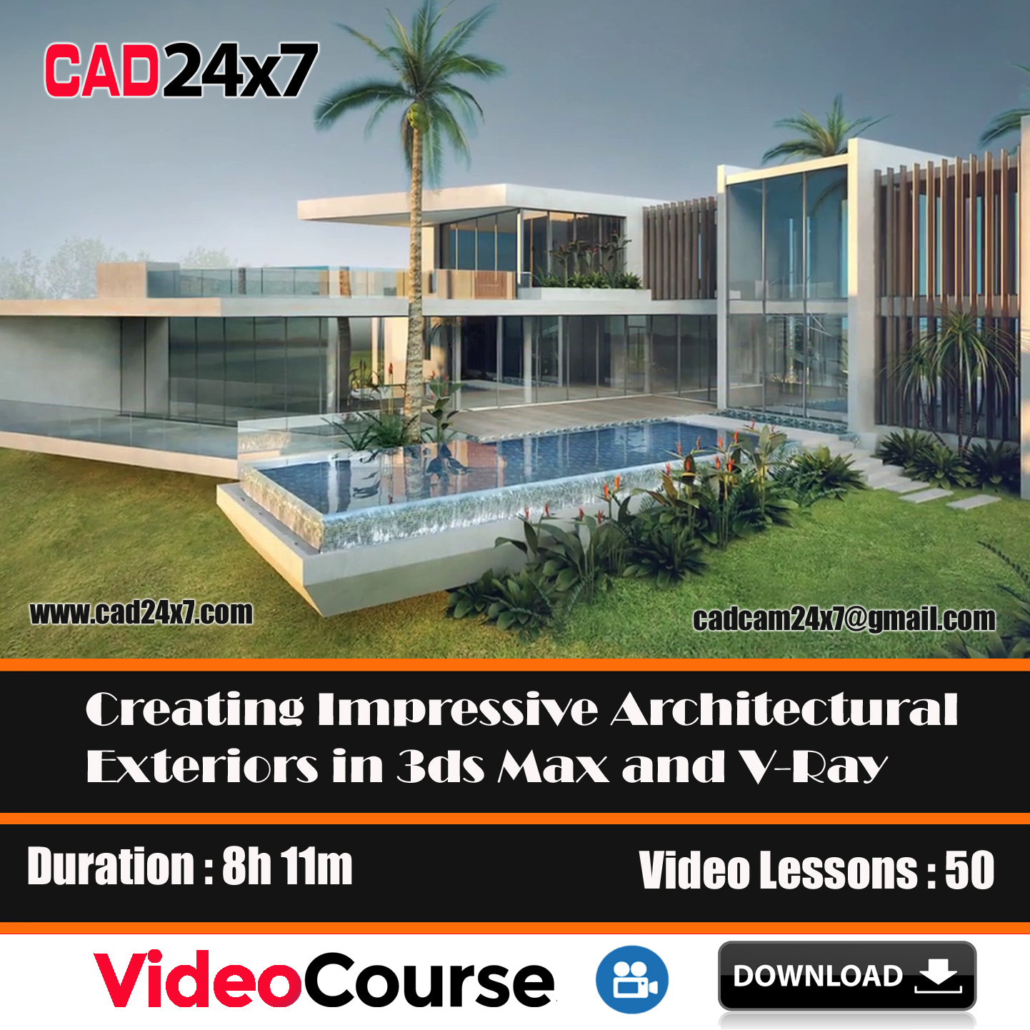 Creating Impressive Architectural Exteriors Visualization in 3ds Max and V-Ray