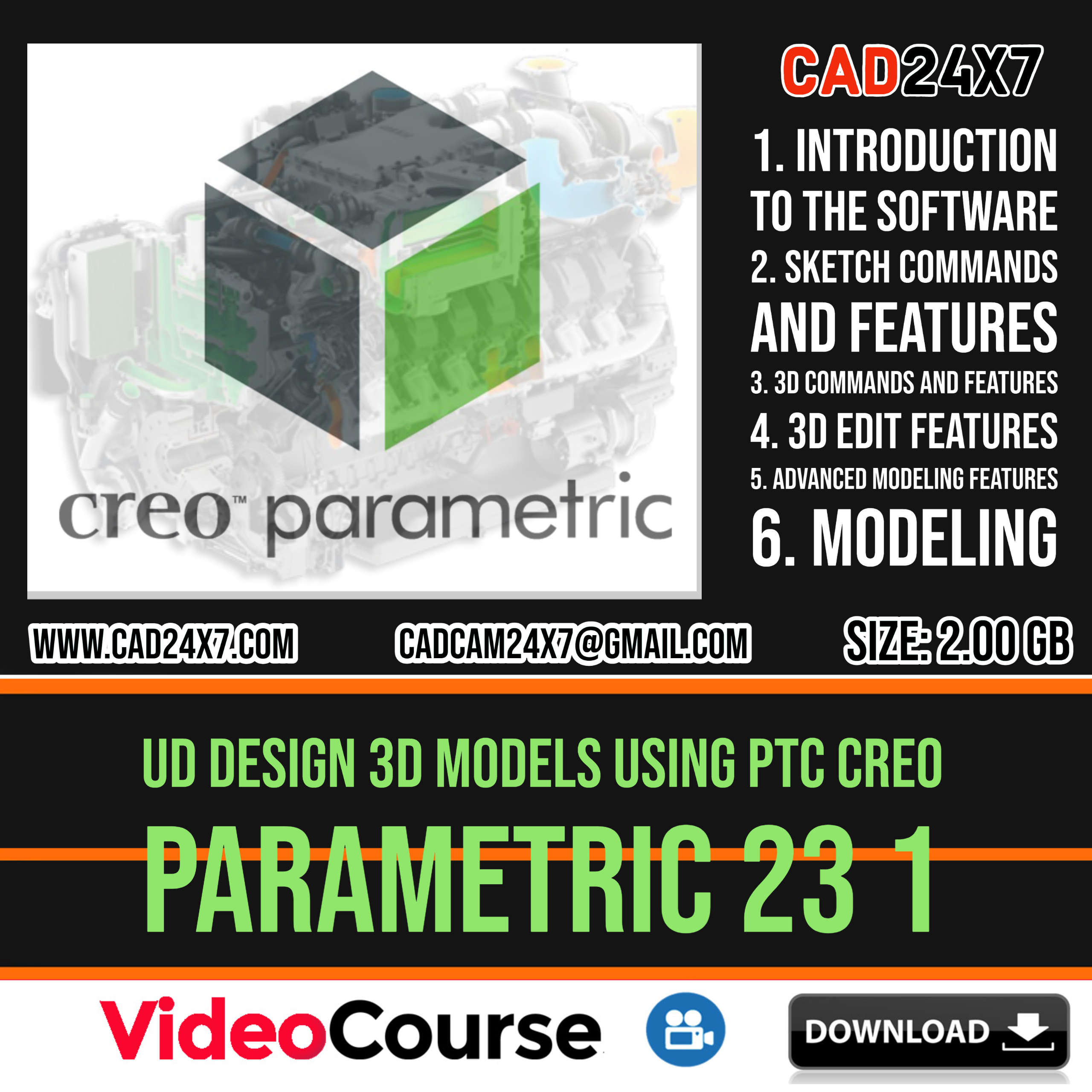 UD Design 3D models using PTC CREO Parametric 23 1
