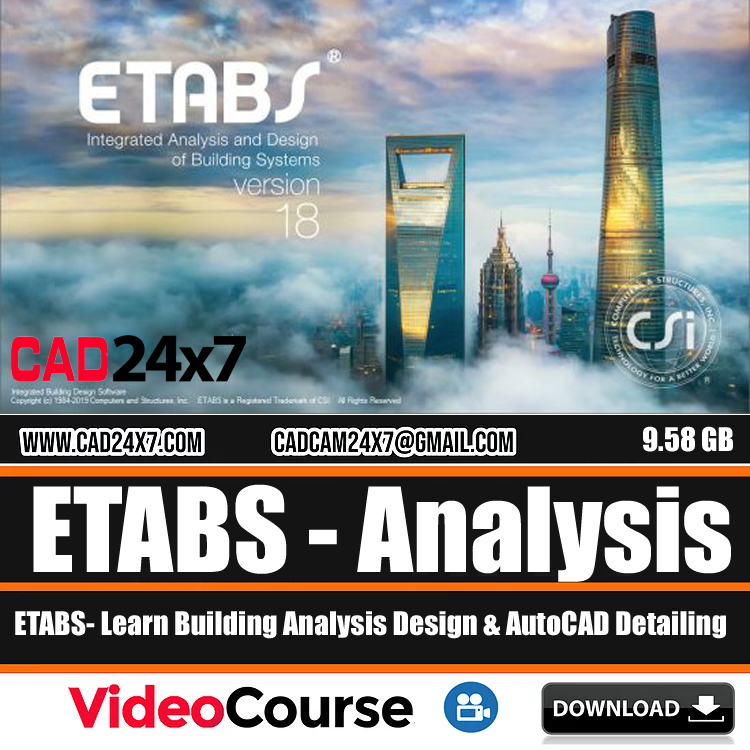 ETABS- Learn Building Analysis Design & AutoCAD Detailing