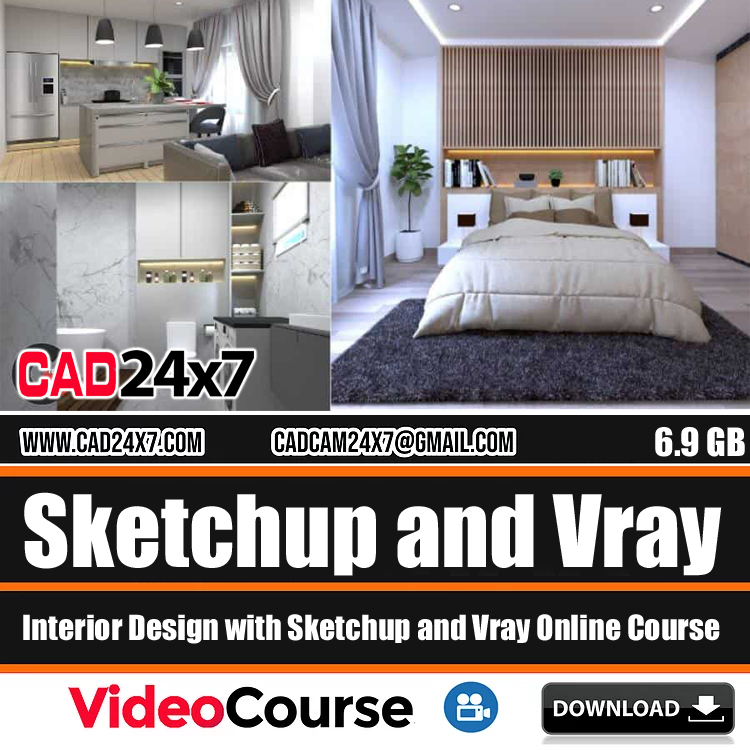 Interior Design with Sketchup and Vray Video Course (6.89 GB)