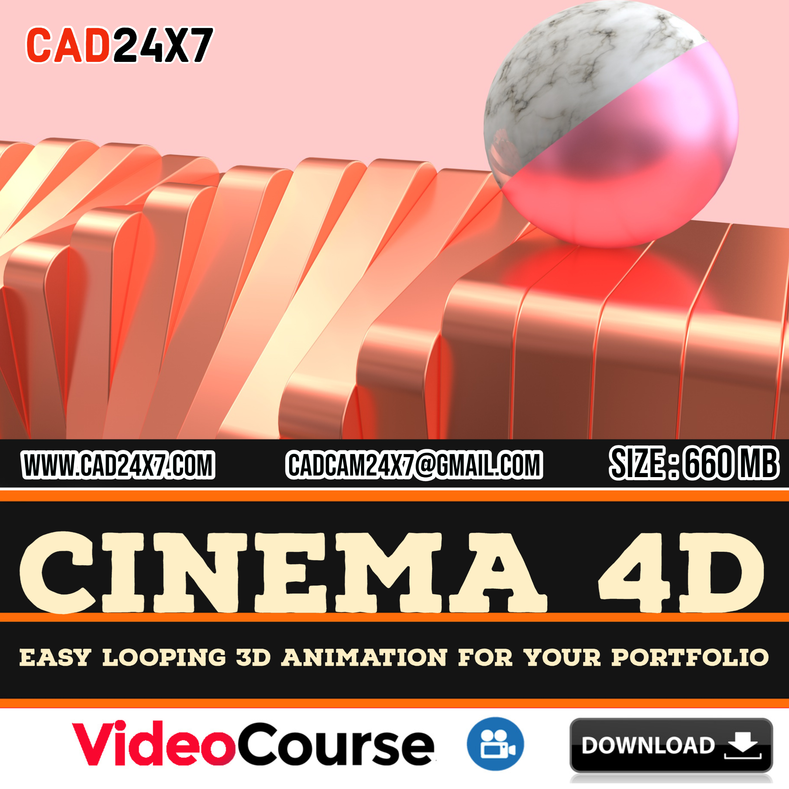 Cinema 4D Easy Looping 3D Animation for your Portfolio